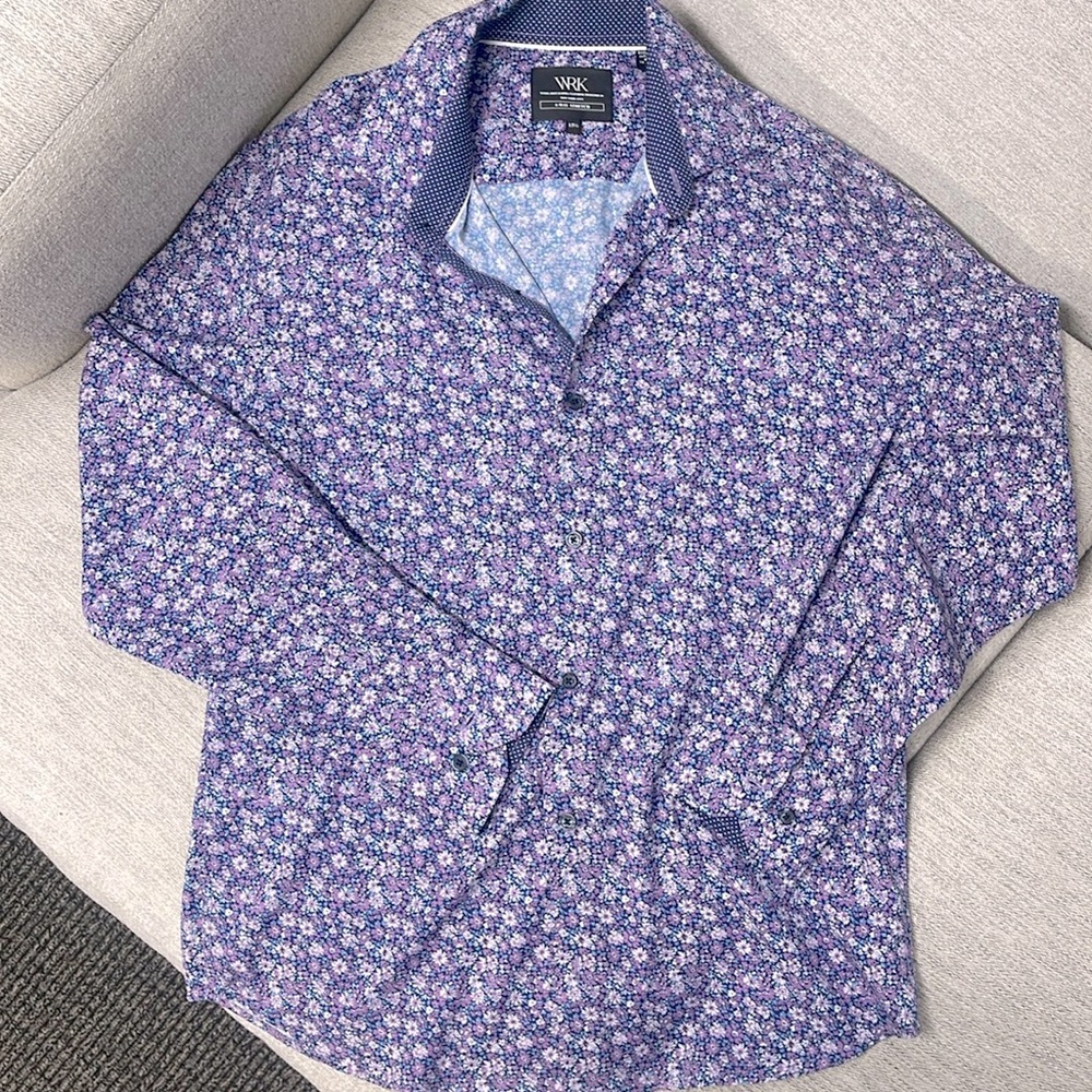 W.R.K. Men’s Casual Dress Shirt Size 15 1/2
